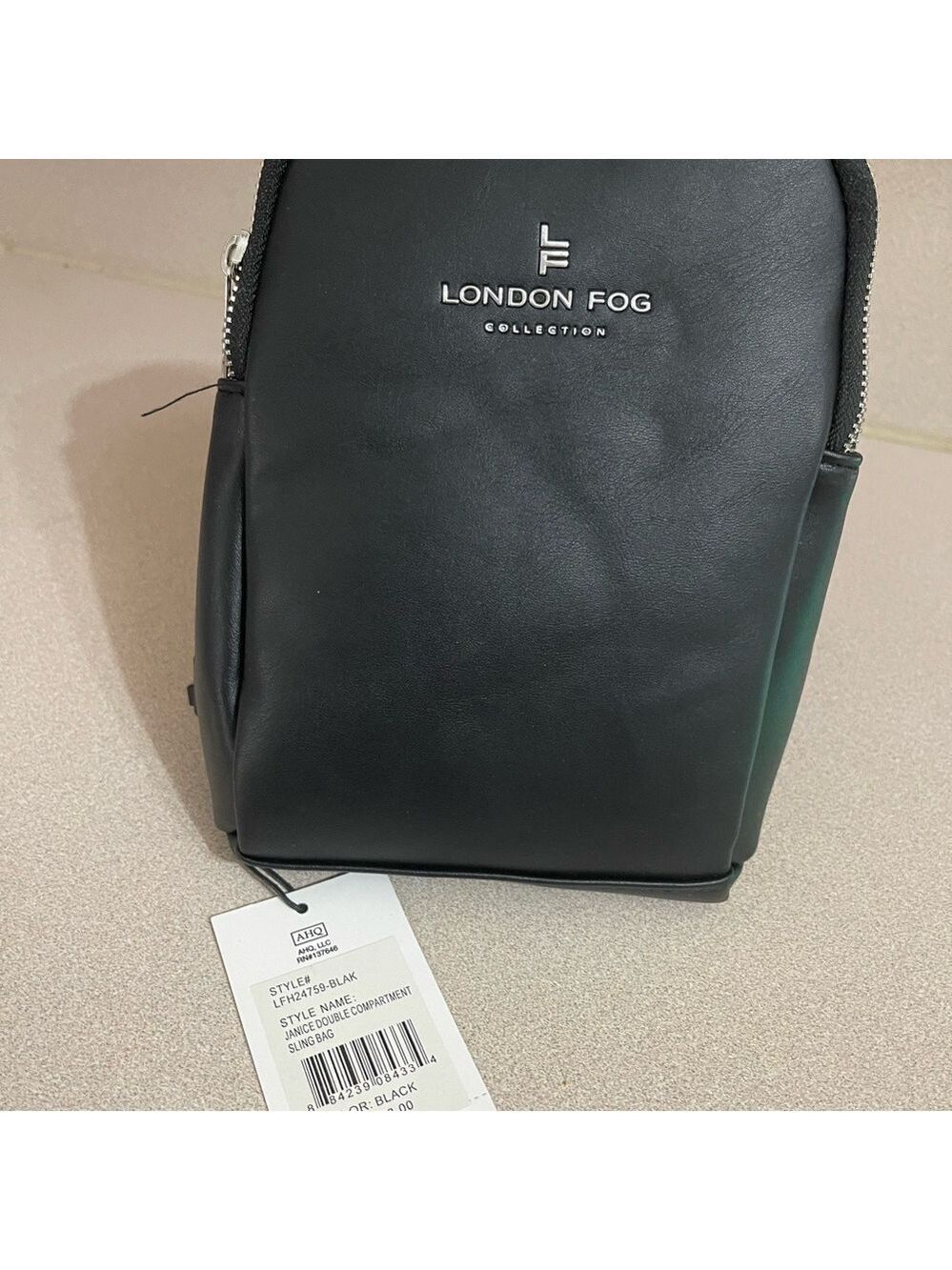 London Fog Black Men's Sling Bag - Collection